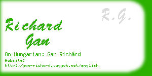 richard gan business card